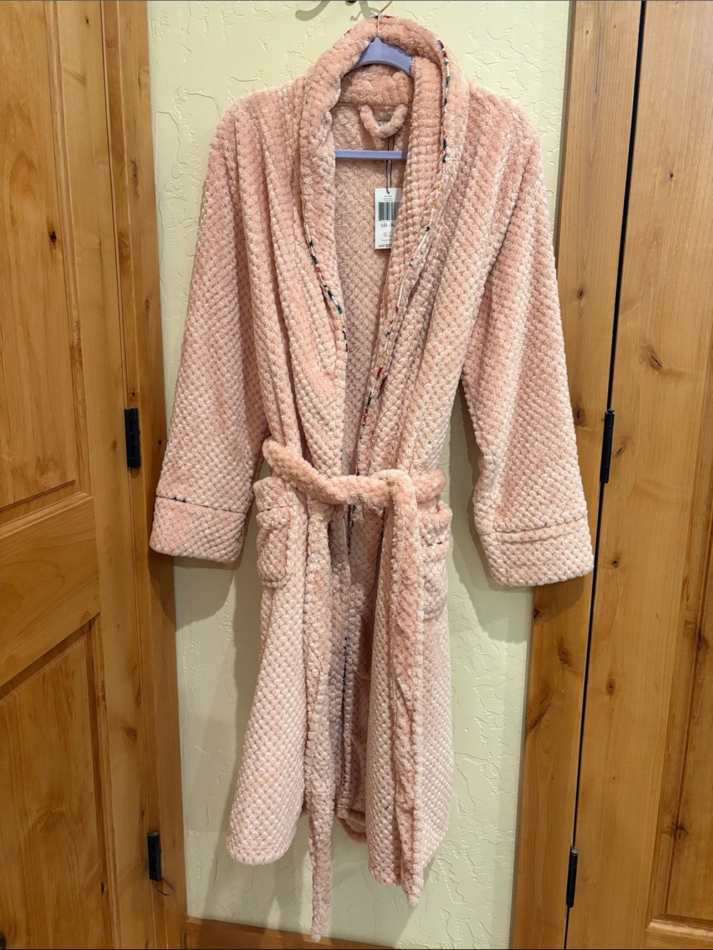 Vera Bradley Pink w/ Floral Trim Spa Robe Size LG/XL NEW